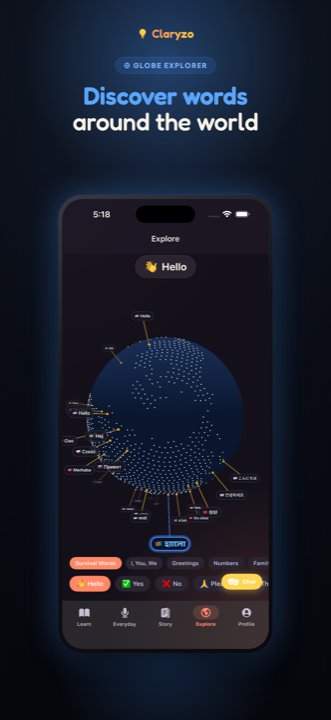 Globe word explorer